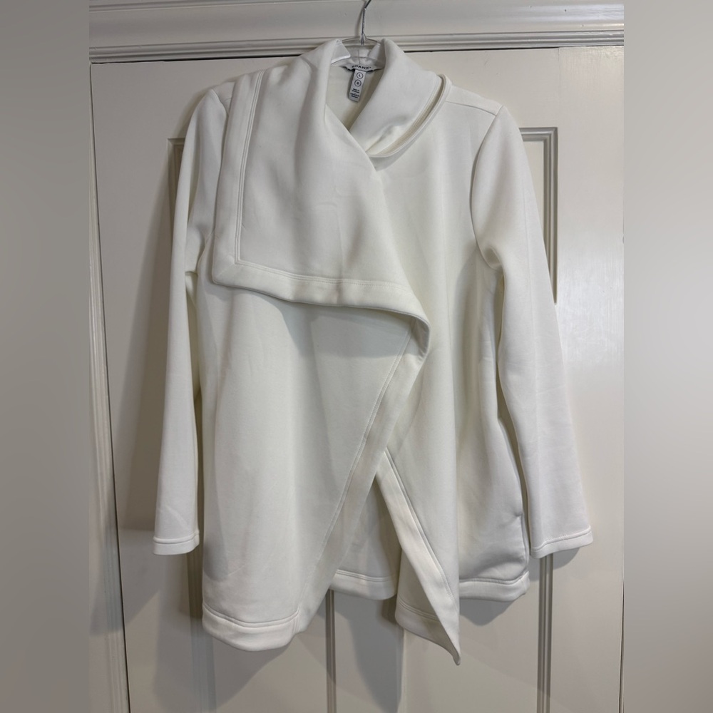 SPANX White Draped Open Front Jacket